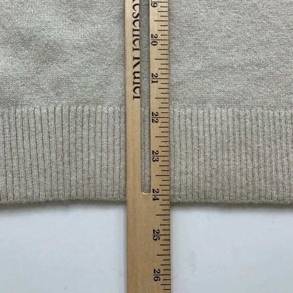 Loft Pullover Sweater Size Medium Tan Jeweled - Picture 5 of 8